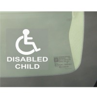 1 x Disabled Child Window Sticker for Car,Van,Truck,Vehicle.Disability,Mobility Self Adhesive Vinyl Sign Handicapped Logo